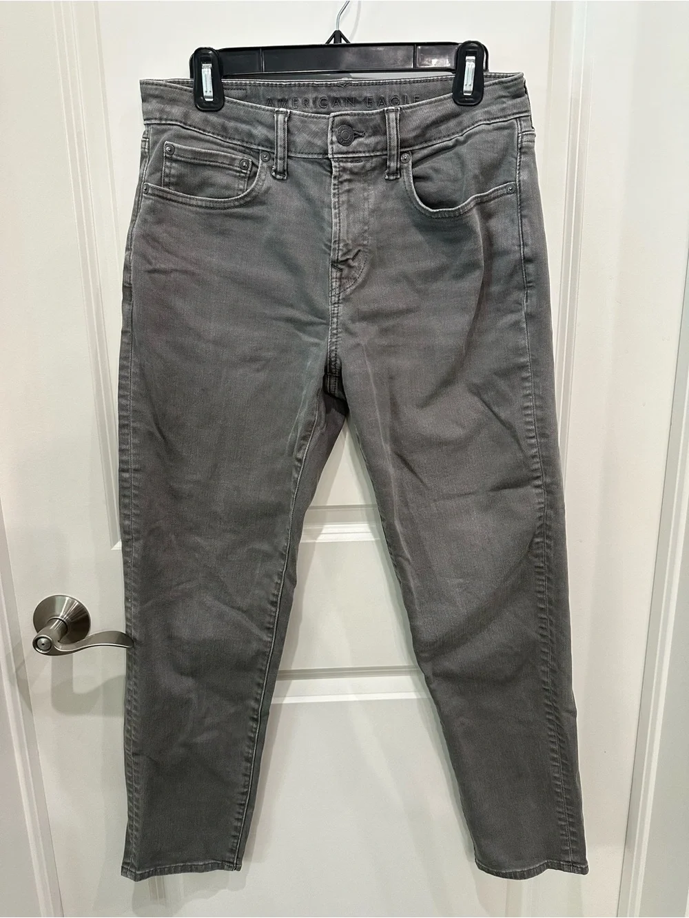 American Eagle Outfitters Men's Slim Straight Gray Denim Jeans